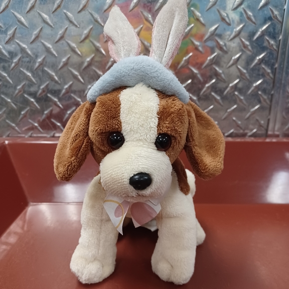 Walmart Other - •Wal-Mart Dog Cute Easter Beagle Puppy  sitting  Plush Soft Toy 8"